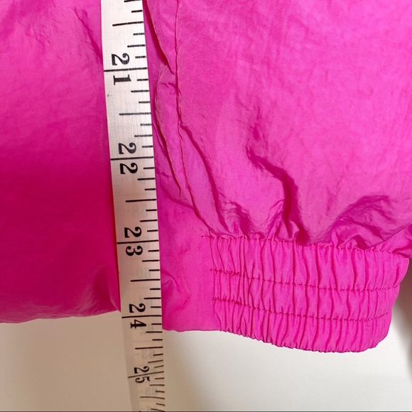 Free People Puffer Jacket Cold Rush Pink Cropped Bright Winter Adjustable Waist - Picture 14 of 16